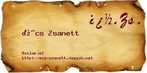 Ács Zsanett névjegykártya