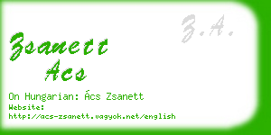zsanett acs business card