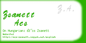 zsanett acs business card